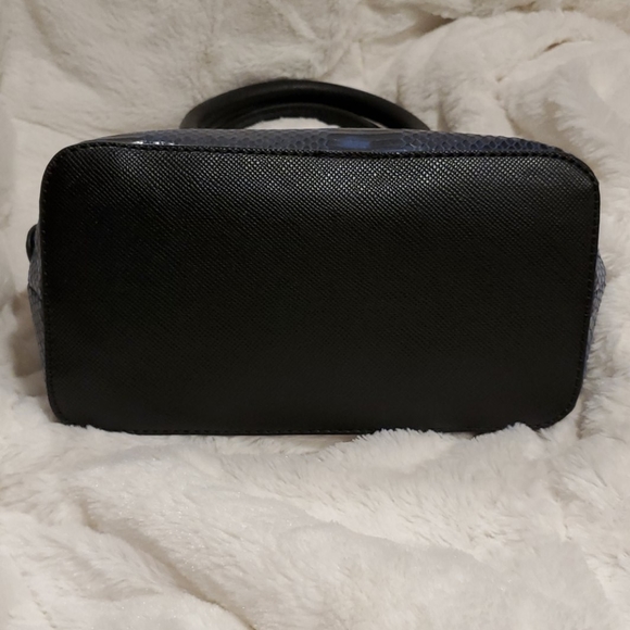 Embossed Python Small Bowler Bag Purse - Picture 3 of 11